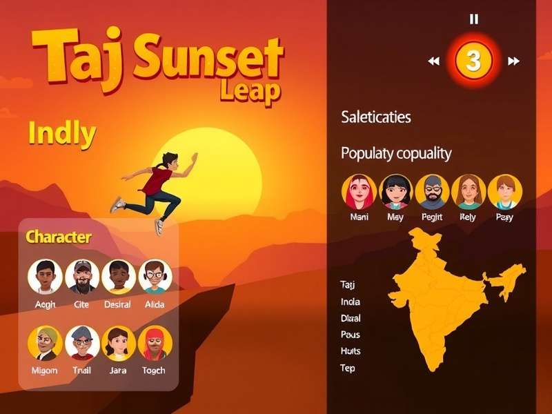 Taj Sunset Leap regional popularity map of India